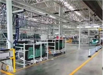 Lightweight overhead crane over a machining cell